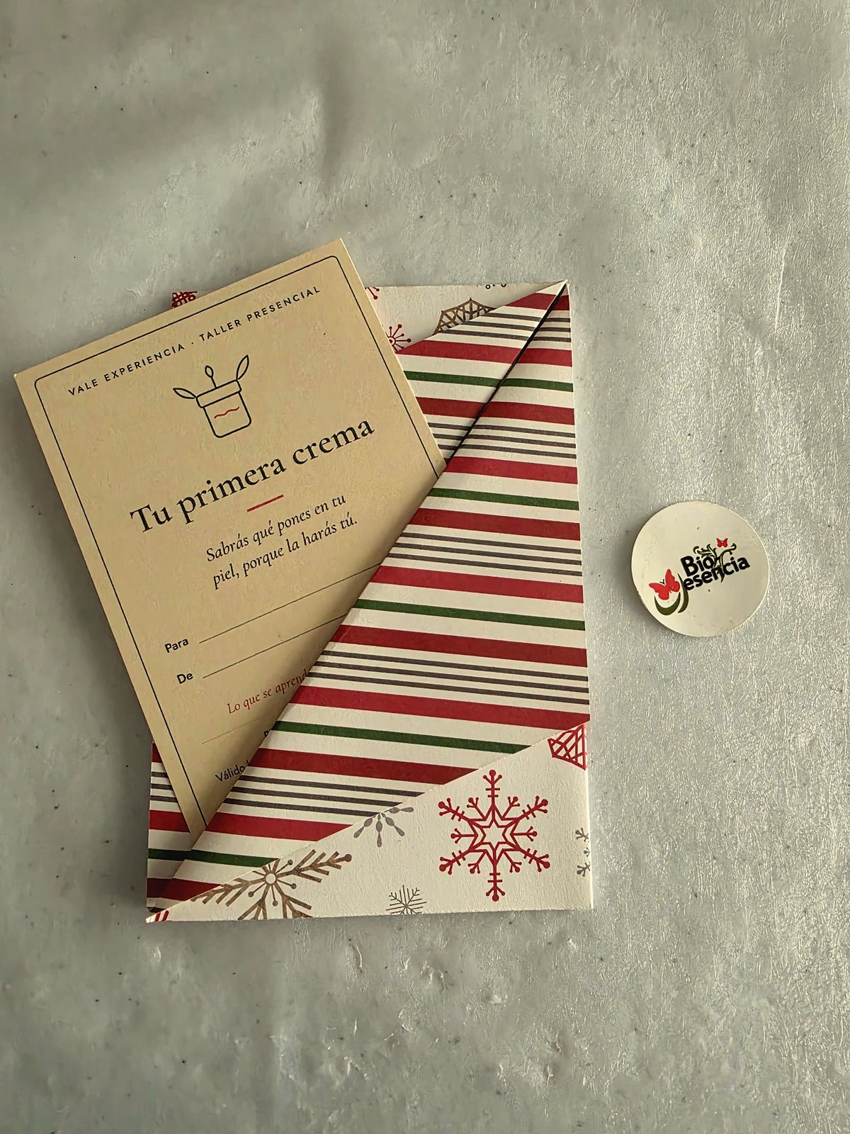 Tu primera crema · Vale regalo taller