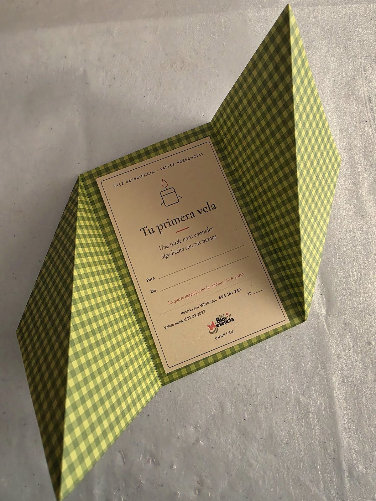 Tu primera vela · Vale regalo taller - Imagen 2